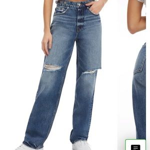 Good 90’s Ripped Straight Leg Jeans
